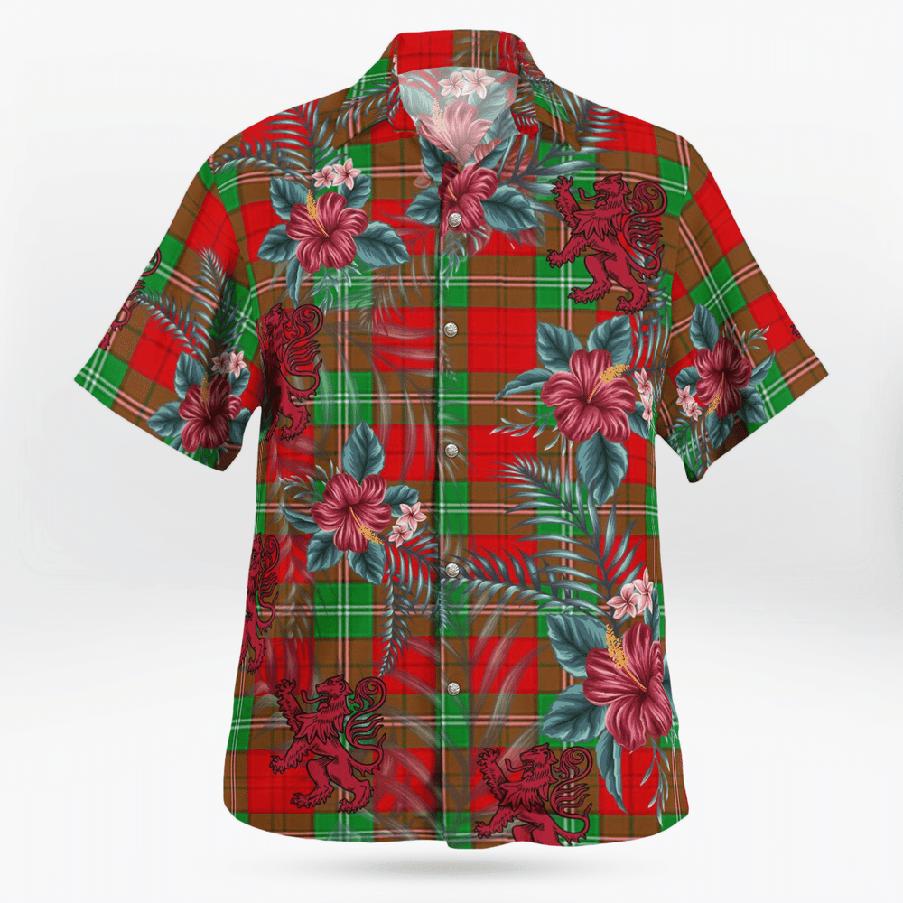Clan Gartshore Tartan Scottish Lion Hawaiian Shirt ZE71 Gartshore Tartan Tartan Hawaii Shirt   