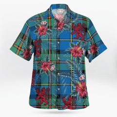 Clan MacLeod of Harris Ancient Tartan Scottish Lion Hawaiian Shirt LB18 MacLeod of Harris Ancient Tartan Tartan Hawaii Shirt   