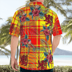 Clan MacMillan Tartan Scottish Lion Hawaiian Shirt OR26 MacMillan Tartan Tartan Hawaii Shirt   