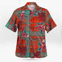 Clan Morrison Red Ancient Tartan Scottish Lion Hawaiian Shirt PX35 Morrison Red Ancient Tartan Tartan Hawaii Shirt   