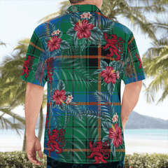 Clan Davidson Ancient Tartan Scottish Lion Hawaiian Shirt LM18 Davidson Ancient Tartan Tartan Hawaii Shirt   