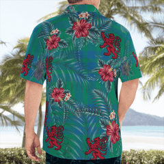 Clan Montgomery Ancient Tartan Scottish Lion Hawaiian Shirt TL36 Montgomery Ancient Tartan Tartan Hawaii Shirt   