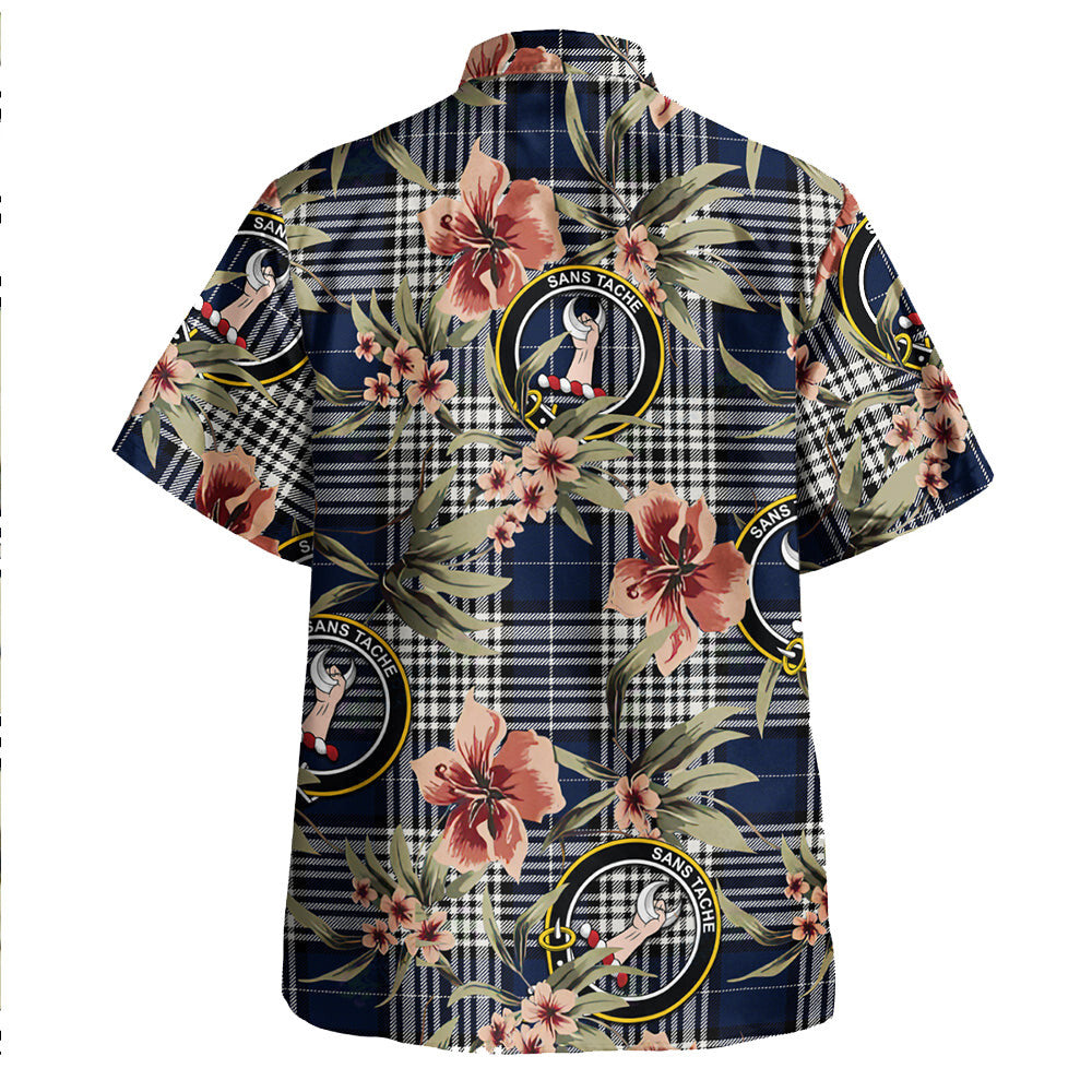Clan Napier Modern Tartan Crest Badge Aloha Hawaiian Shirt Tropical Old Style GD35 Napier Modern Tartan Tartan Today   