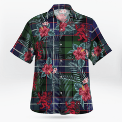 Clan Galbraith Modern Tartan Scottish Lion Hawaiian Shirt QZ53 Galbraith Modern Tartan Tartan Hawaii Shirt   
