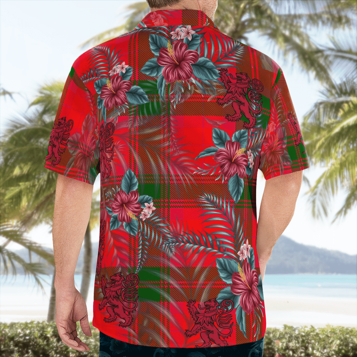 Clan MacNab Modern Tartan Scottish Lion Hawaiian Shirt BO22 MacNab Modern Tartan Tartan Hawaii Shirt   