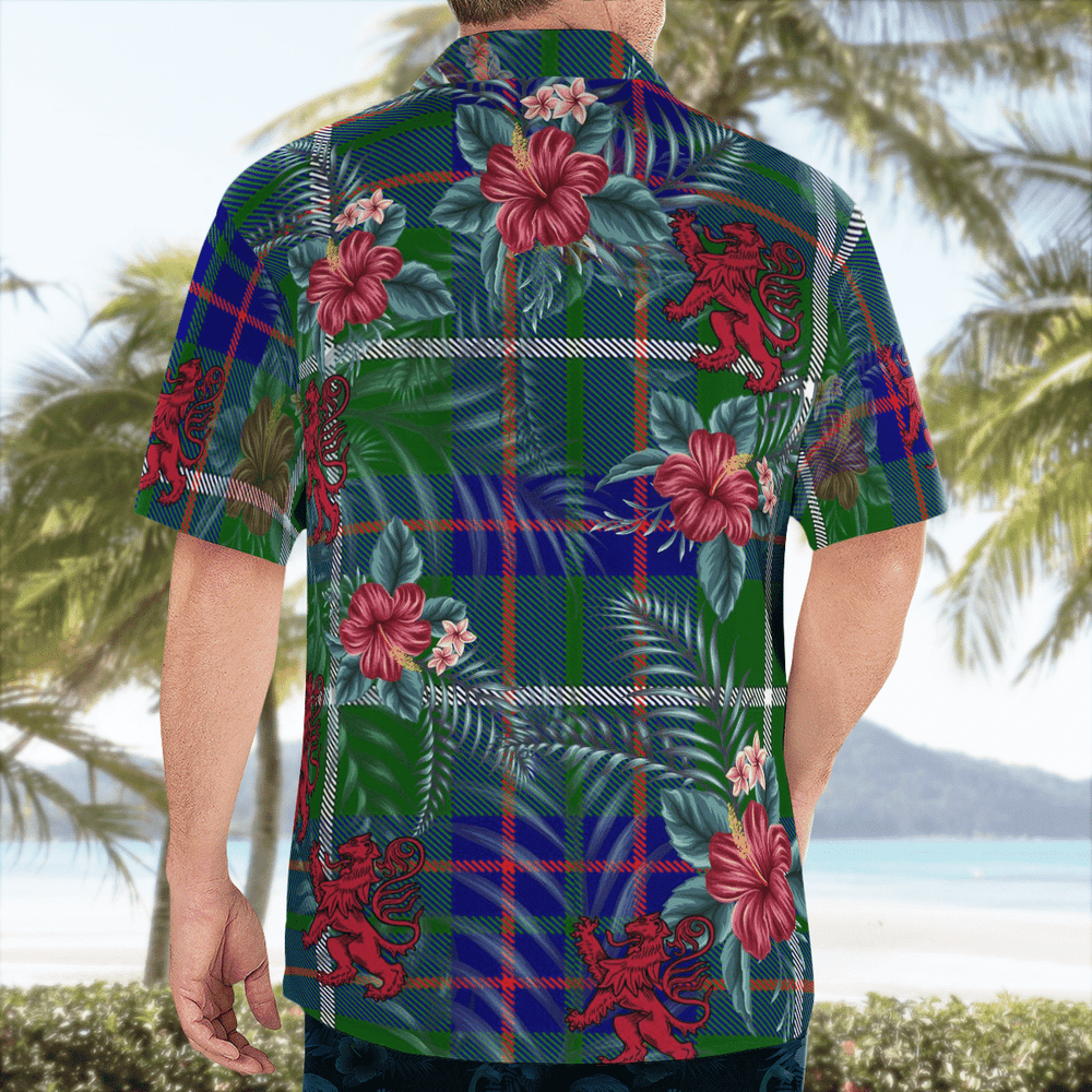 Clan MacIntyre Hunting Modern Tartan Scottish Lion Hawaiian Shirt KG90 MacIntyre Hunting Modern Tartan Tartan Hawaii Shirt   