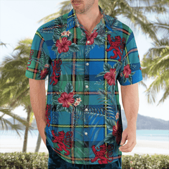 Clan MacLeod of Harris Ancient Tartan Scottish Lion Hawaiian Shirt LB18 MacLeod of Harris Ancient Tartan Tartan Hawaii Shirt   