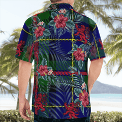 Clan MacLeod of Harris Modern Tartan Scottish Lion Hawaiian Shirt PJ63 MacLeod of Harris Modern Tartan Tartan Hawaii Shirt   
