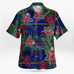 Clan MacLeod of Harris Modern Tartan Scottish Lion Hawaiian Shirt PJ63 MacLeod of Harris Modern Tartan Tartan Hawaii Shirt   