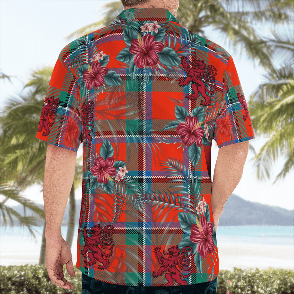 Clan Sinclair Ancient Tartan Scottish Lion Hawaiian Shirt WZ14 Sinclair Ancient Tartan Tartan Hawaii Shirt   