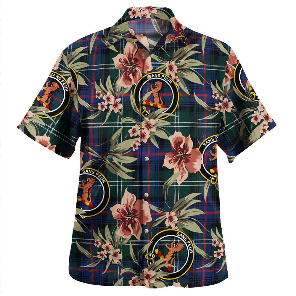Clan Sutherland Modern Tartan Crest Badge Aloha Hawaiian Shirt Tropical Old Style XF19 Sutherland Modern Tartan Tartan Today   
