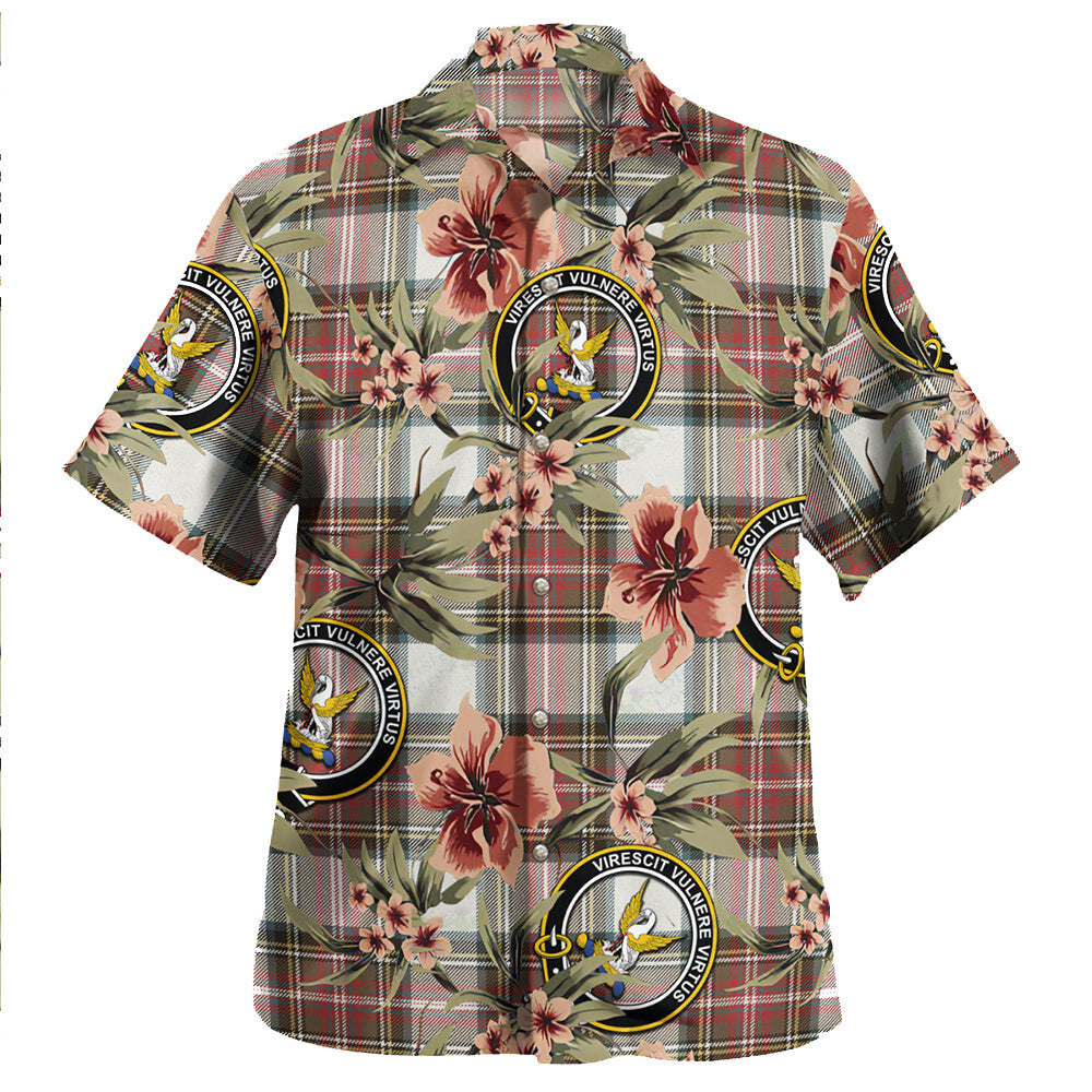 Clan Stewart Dress Weathered Tartan Crest Badge Aloha Hawaiian Shirt Tropical Old Style CG11 Stewart Dress Weathered Tartan Tartan Today   