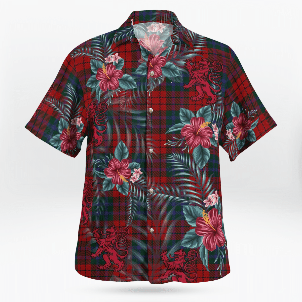 Clan Tulsa District Tartan Scottish Lion Hawaiian Shirt SQ25 Tulsa District Tartan Scottish Lion Hawaiian Shirt Tartan Tartan Hawaii Shirt   