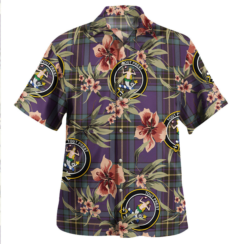 Clan Murray of Elibank Weathered Tartan Crest Badge Aloha Hawaiian Shirt Tropical Old Style DW53 Murray of Elibank Weathered Tartan Tartan Today   