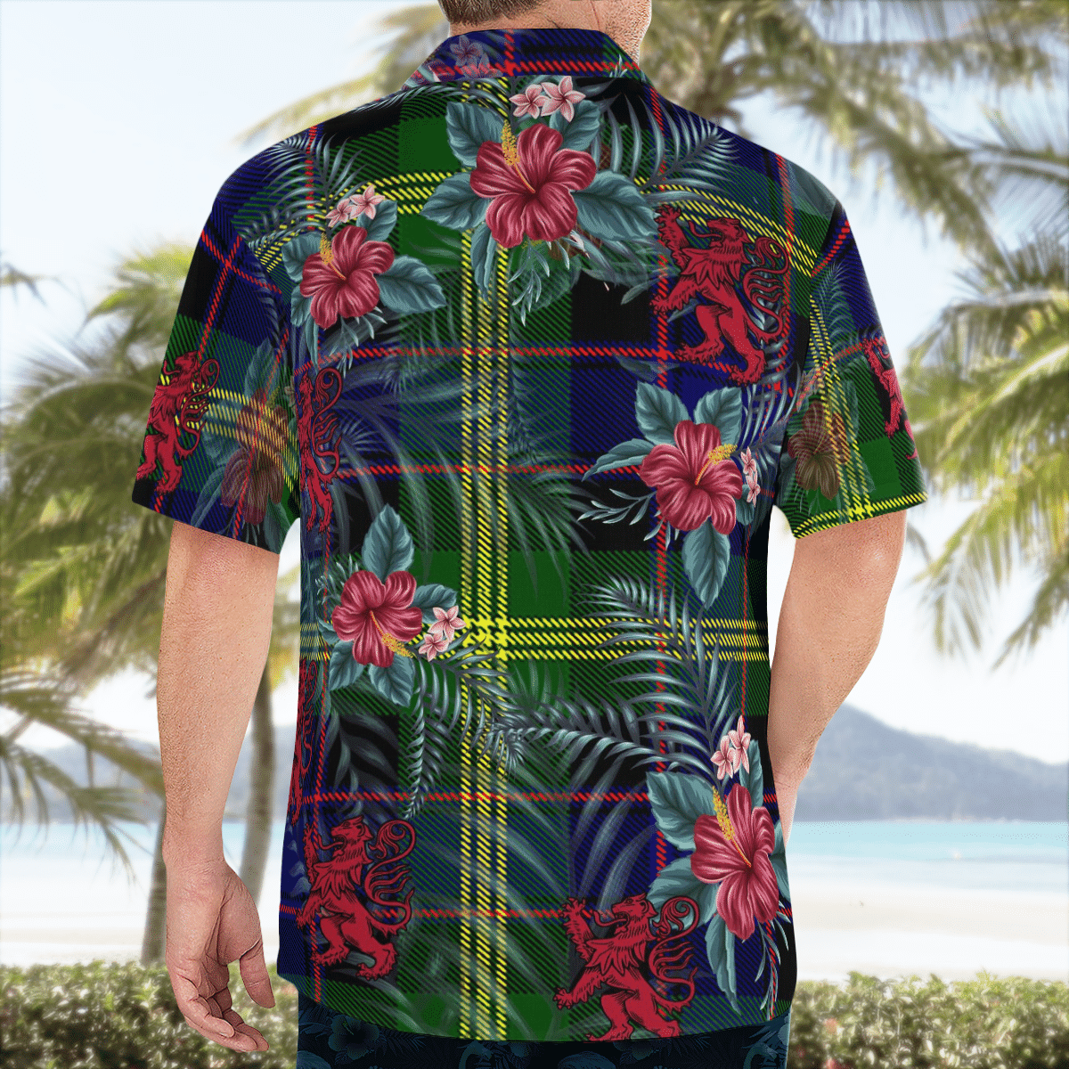 Clan Watson Modern Tartan Scottish Lion Hawaiian Shirt HN19 Watson Modern Tartan Tartan Hawaii Shirt   