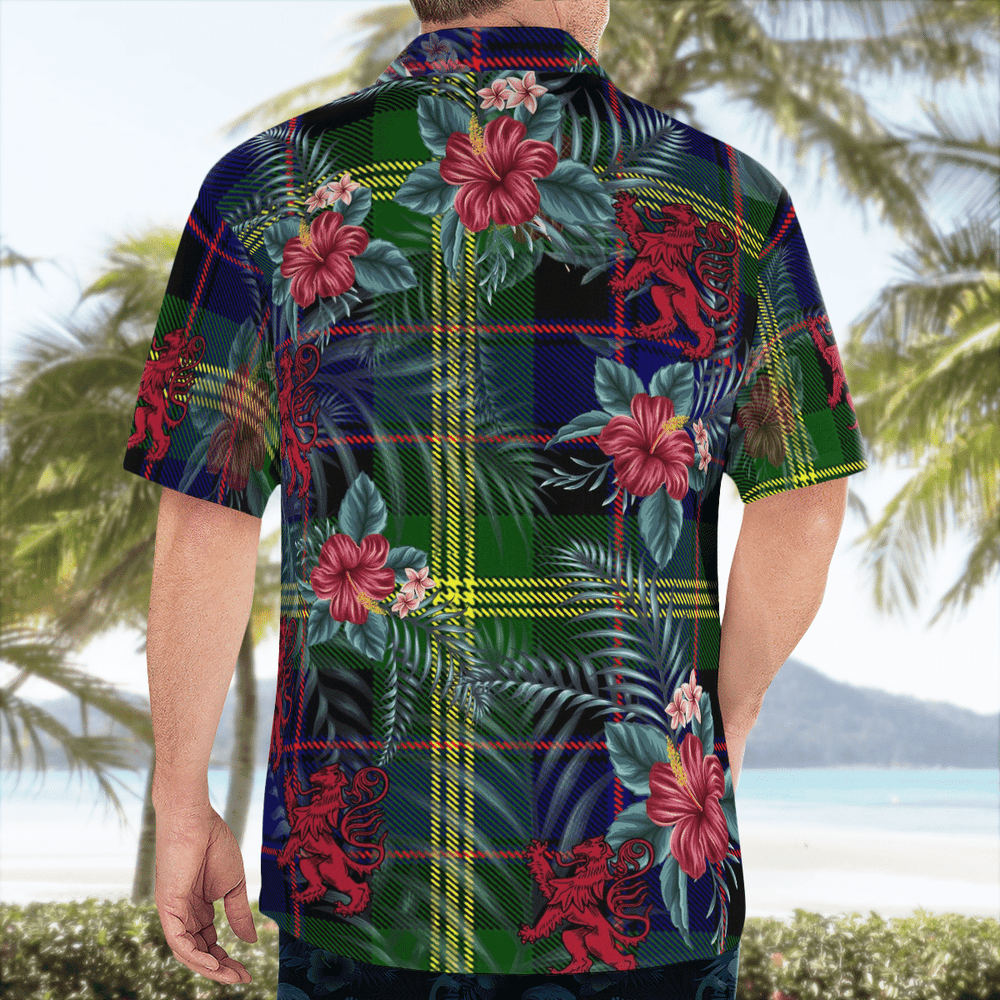 Clan Watson Modern Tartan Scottish Lion Hawaiian Shirt HN19 Watson Modern Tartan Tartan Hawaii Shirt   