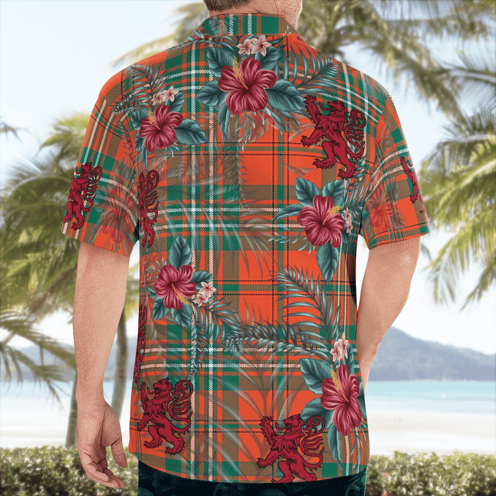 Clan Scott Ancient Tartan Scottish Lion Hawaiian Shirt AP39 Scott Ancient Tartan Tartan Hawaii Shirt   