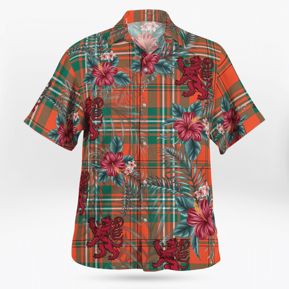 Clan Scott Ancient Tartan Scottish Lion Hawaiian Shirt AP39 Scott Ancient Tartan Tartan Hawaii Shirt   