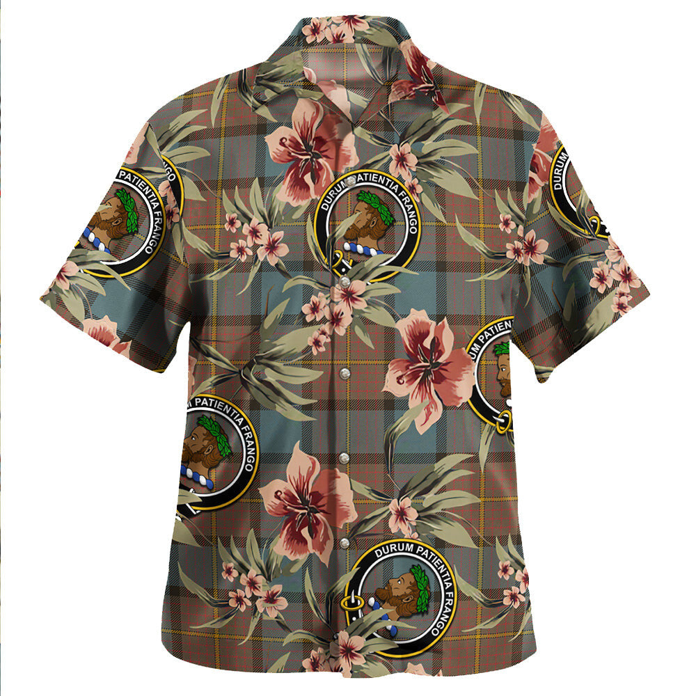 Clan Muir Weathered Tartan Crest Badge Aloha Hawaiian Shirt Tropical Old Style PN47 Muir Weathered Tartan Tartan Today   