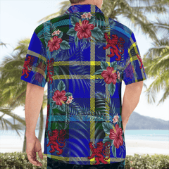 Clan Weir Modern Tartan Scottish Lion Hawaiian Shirt ZG89 Weir Modern Tartan Tartan Hawaii Shirt   