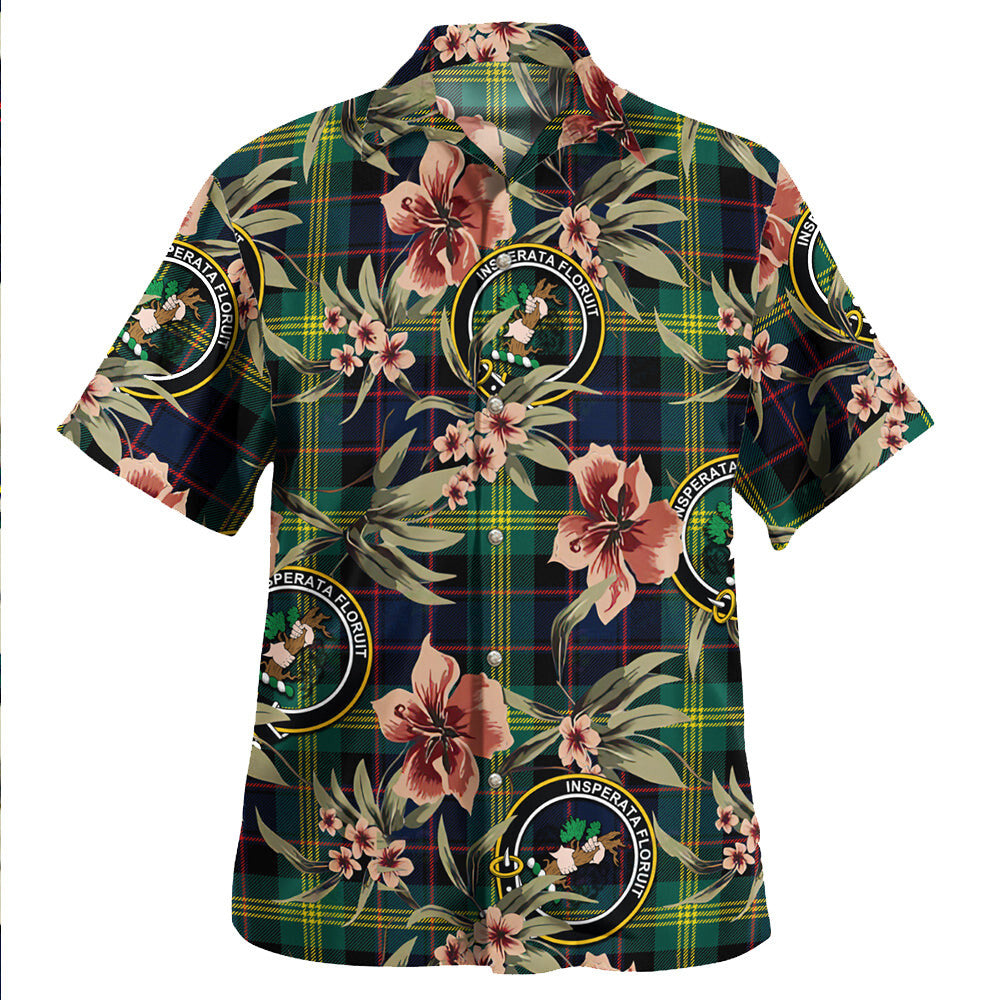 Clan Watson (WateWatt) Modern Tartan Crest Badge Aloha Hawaiian Shirt Tropical Old Style LA16 Watson (WateWatt) Modern Tartan Tartan Today   