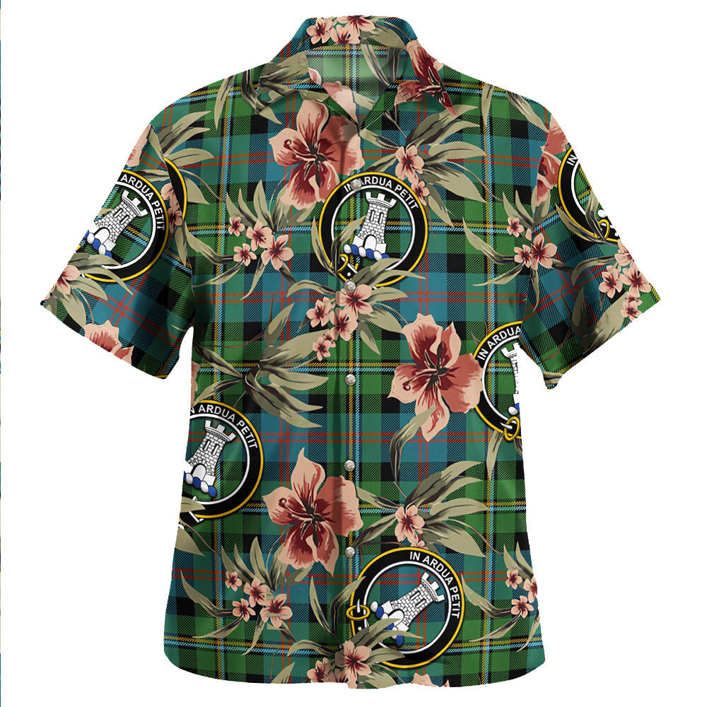 Clan Malcolm Ancient Tartan Crest Badge Aloha Hawaiian Shirt Tropical Old Style MN83 Malcolm Ancient Tartan Tartan Today   