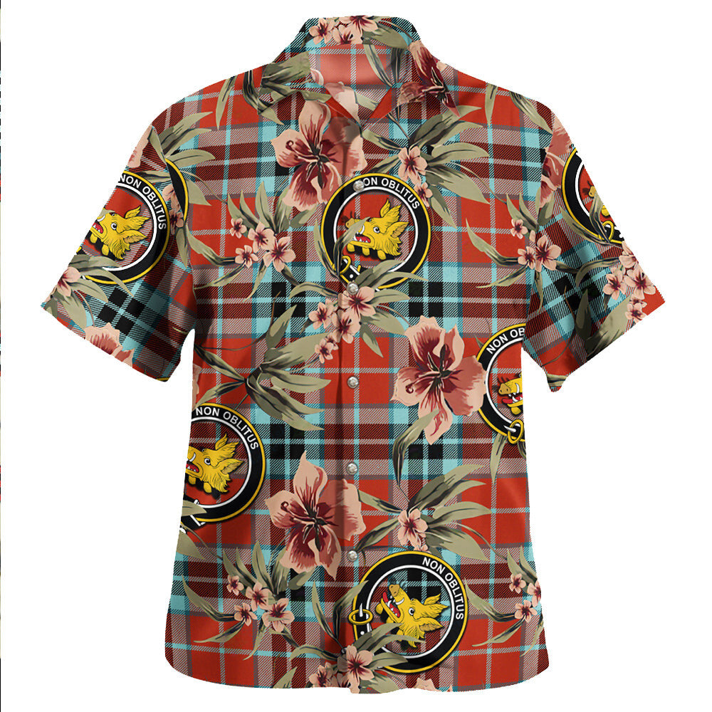 Clan MacTavish Weathered Tartan Crest Badge Aloha Hawaiian Shirt Tropical Old Style QZ61 MacTavish Weathered Tartan Tartan Today   