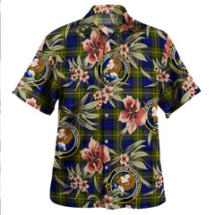 Clan More (Muir) Tartan Crest Badge Aloha Hawaiian Shirt Tropical Old Style JJ52 More (Muir) Tartan Tartan Today   