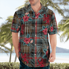 Clan Sutherland Weathered Tartan Scottish Lion Hawaiian Shirt PF83 Sutherland Weathered Tartan Tartan Hawaii Shirt   