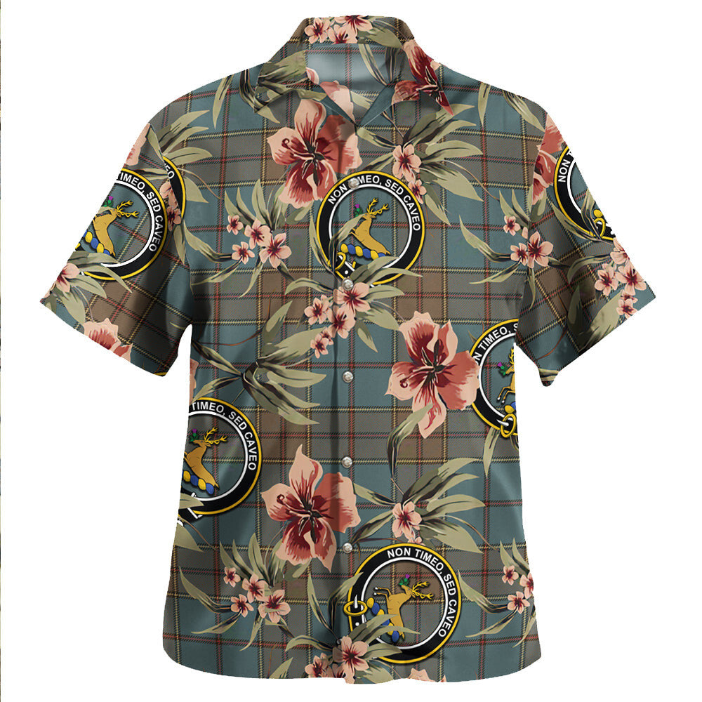 Clan Strachan Weathered Tartan Crest Badge Aloha Hawaiian Shirt Tropical Old Style YJ91 Strachan Weathered Tartan Tartan Today   