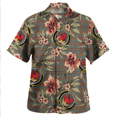 Clan Moncrieffe of Atholl Weathered Tartan Crest Badge Aloha Hawaiian Shirt Tropical Old Style XW15 Moncrieffe of Atholl Weathered Tartan Tartan Today   