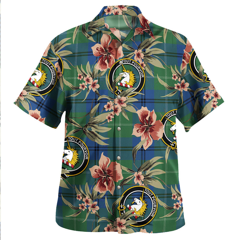 Clan Oliphant Modern Tartan Crest Badge Aloha Hawaiian Shirt Tropical Old Style BM91 Oliphant Modern Tartan Tartan Today   