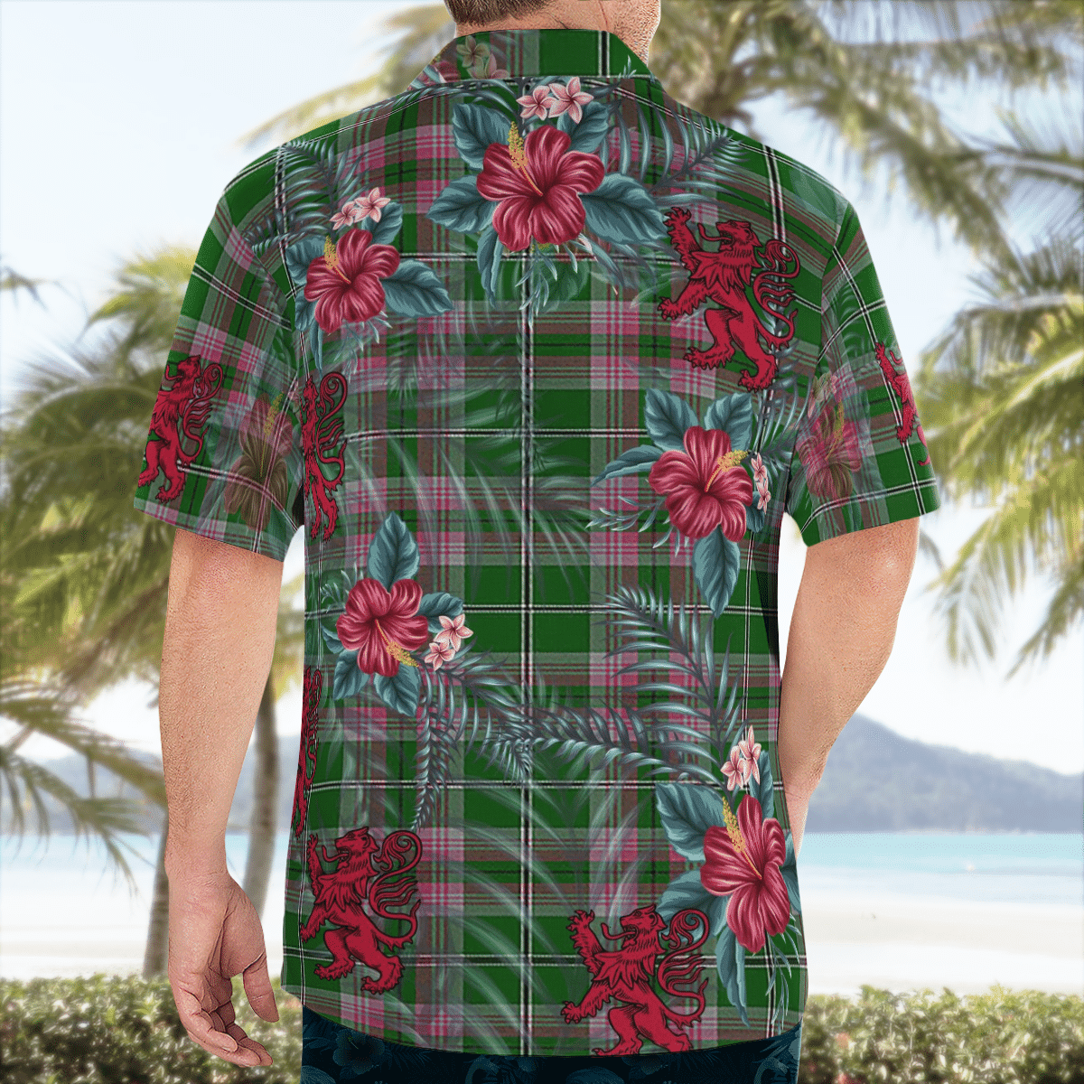Clan Gray Hunting Tartan Scottish Lion Hawaiian Shirt BQ66 Gray Hunting Tartan Tartan Hawaii Shirt   
