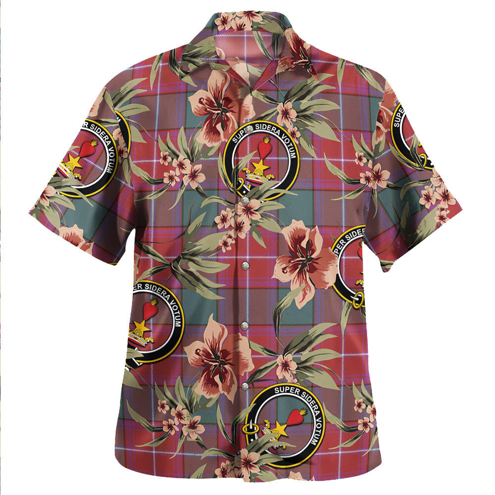 Clan Rattray Weathered Tartan Crest Badge Aloha Hawaiian Shirt Tropical Old Style BO65 Rattray Weathered Tartan Tartan Today   