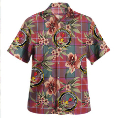 Clan Rattray Weathered Tartan Crest Badge Aloha Hawaiian Shirt Tropical Old Style BO65 Rattray Weathered Tartan Tartan Today   