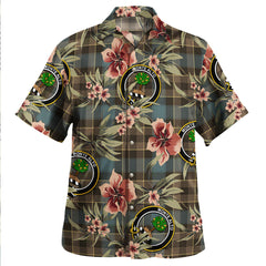 Clan Mowat Weathered Tartan Crest Badge Aloha Hawaiian Shirt Tropical Old Style SV78 Mowat Weathered Tartan Tartan Today   