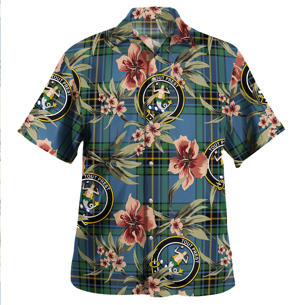 Clan Murray of Elibank Ancient Tartan Crest Badge Aloha Hawaiian Shirt Tropical Old Style GZ97 Murray of Elibank Ancient Tartan Tartan Today   