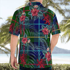 Clan Smith Modern Tartan Scottish Lion Hawaiian Shirt LN54 Smith Modern Tartan Tartan Hawaii Shirt   