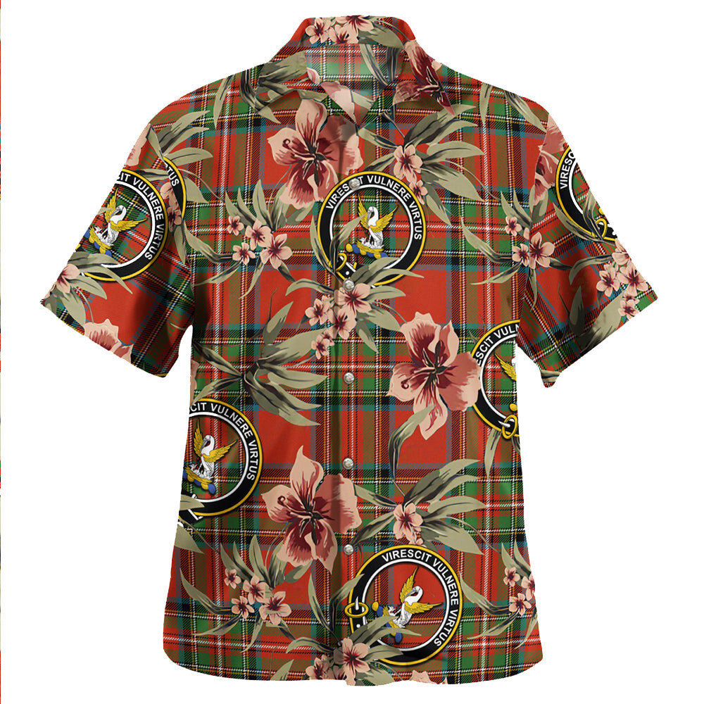 Clan Stewart Royal (Royal Stewart) Ancient Tartan Crest Badge Aloha Hawaiian Shirt Tropical Old Style PK61 Stewart Royal (Royal Stewart) Ancient Tartan Tartan Today   