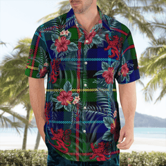 Clan Smith Modern Tartan Scottish Lion Hawaiian Shirt LN54 Smith Modern Tartan Tartan Hawaii Shirt   