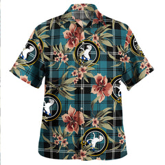 Clan Swan Ancient Tartan Crest Badge Aloha Hawaiian Shirt Tropical Old Style ZZ40 Swan Ancient Tartan Tartan Today   