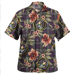 Clan Murray Weathered Tartan Crest Badge Aloha Hawaiian Shirt Tropical Old Style PO48 Murray Weathered Tartan Tartan Today   