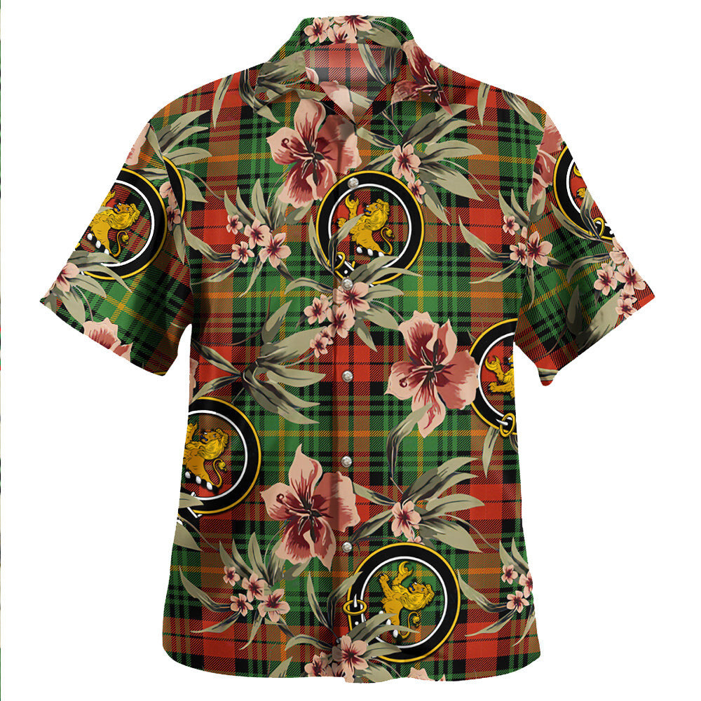 Clan Martin Ancient Tartan Crest Badge Aloha Hawaiian Shirt Tropical Old Style NK19 Martin Ancient Tartan Tartan Today   