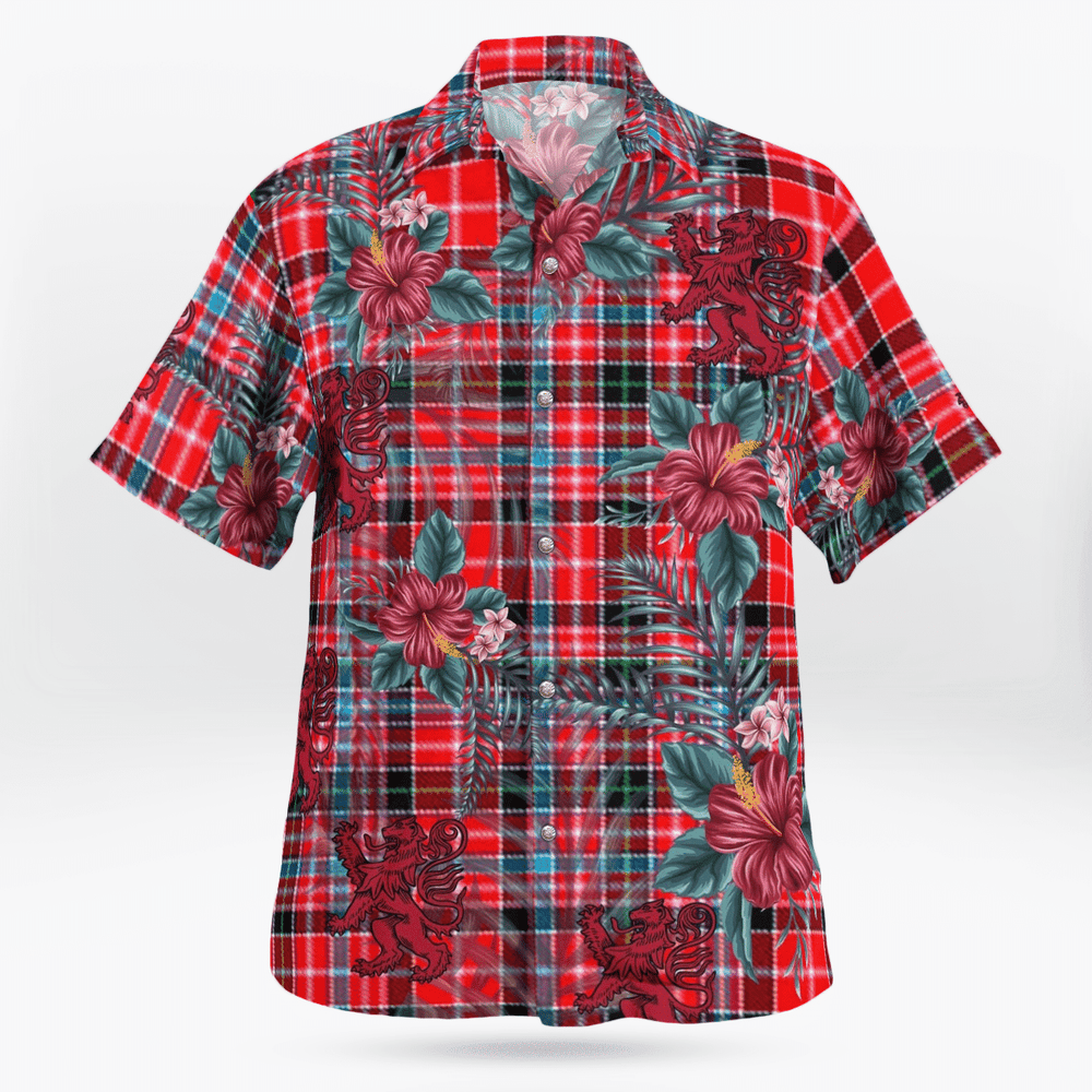 Clan Udny Tartan Scottish Lion Hawaiian Shirt NQ79 Udny Tartan Tartan Hawaii Shirt   