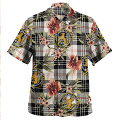 Clan MacPherson of Cluny Black & White Weathered Tartan Crest Badge Aloha Hawaiian Shirt Tropical Old Style VX15 MacPherson of Cluny Black & White Weathered Tartan Tartan Today   