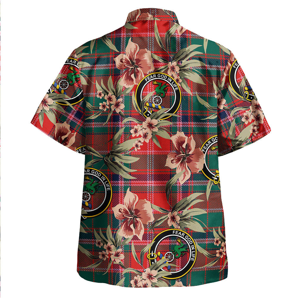 Clan Somerville Modern Tartan Crest Badge Aloha Hawaiian Shirt Tropical Old Style CV33 Somerville Modern Tartan Tartan Today   