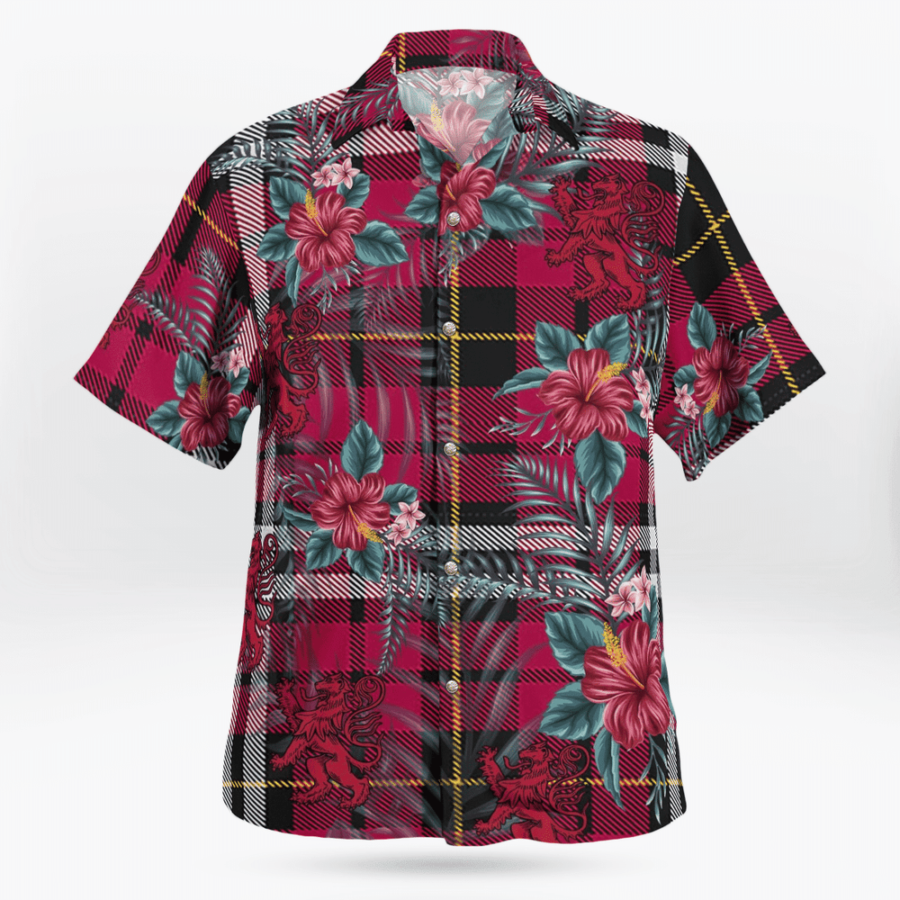 Clan Little Tartan Scottish Lion Hawaiian Shirt IS30 Little Tartan Tartan Hawaii Shirt   