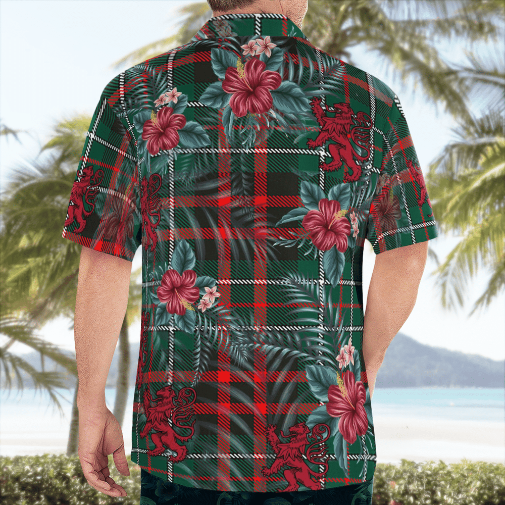 Clan MacDiarmid Modern Tartan Scottish Lion Hawaiian Shirt WT50 MacDiarmid Modern Tartan Tartan Hawaii Shirt   