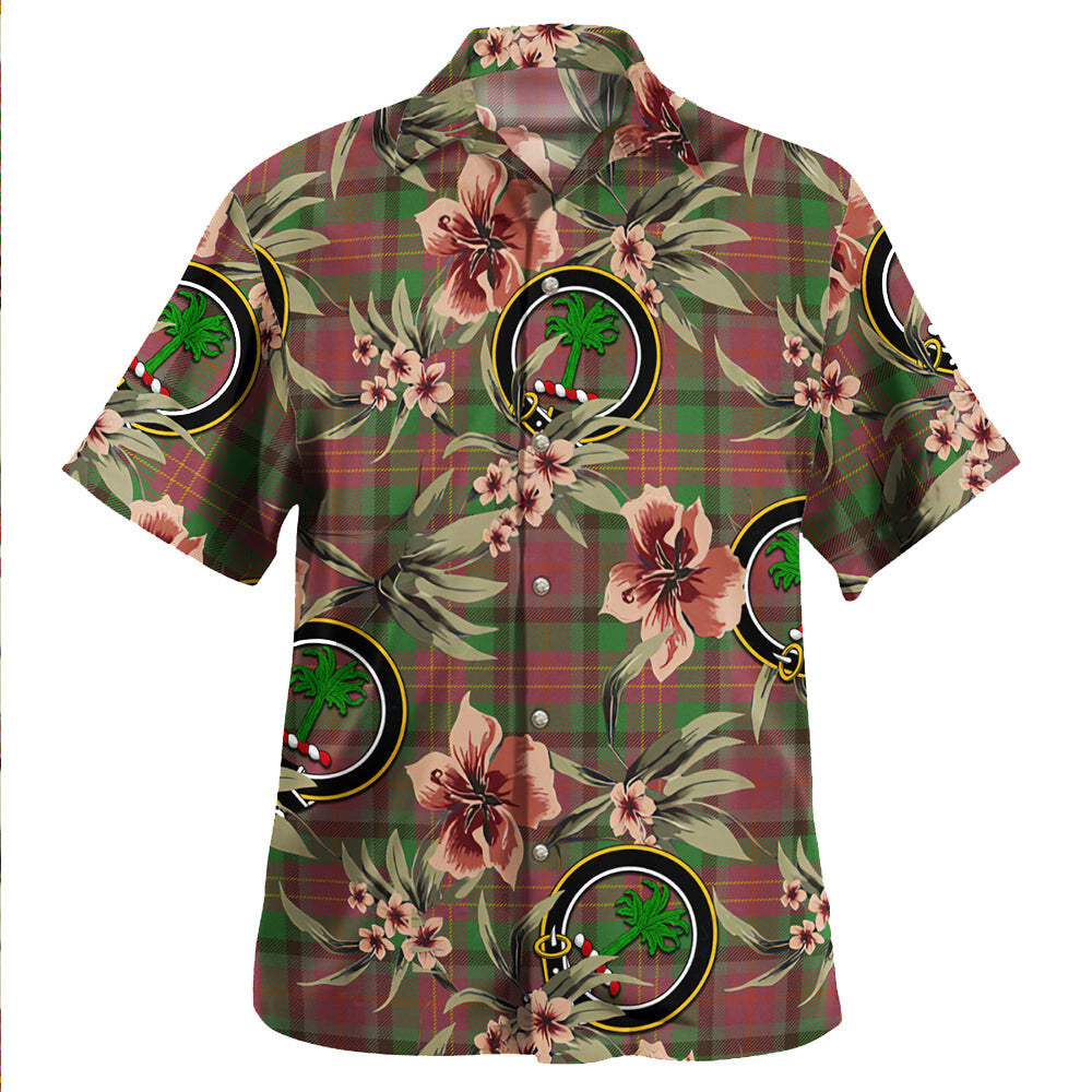 Clan Leighton Ancient Tartan Crest Badge Aloha Hawaiian Shirt Tropical Old Style GS15 Leighton Ancient Tartan Tartan Today   