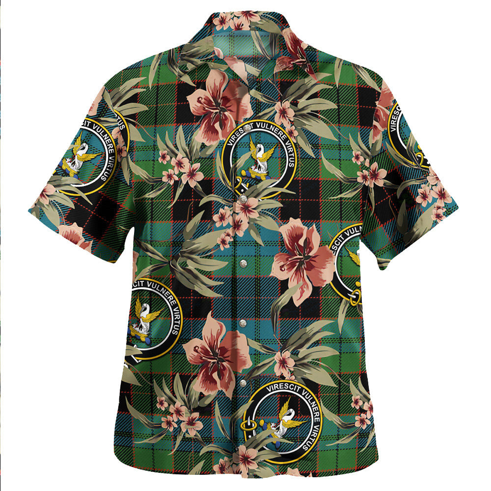Clan Stewart Old Ancient Tartan Crest Badge Aloha Hawaiian Shirt Tropical Old Style JM14 Stewart Old Ancient Tartan Tartan Today   